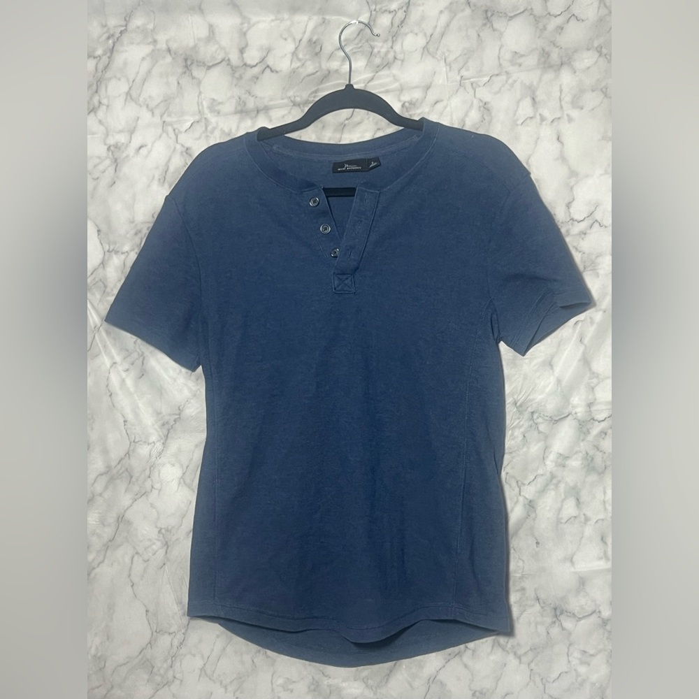 🔹Slate Blue Resin Buttons Normcore Knit Men’s Marc Anthony Momentum Henley S🔹